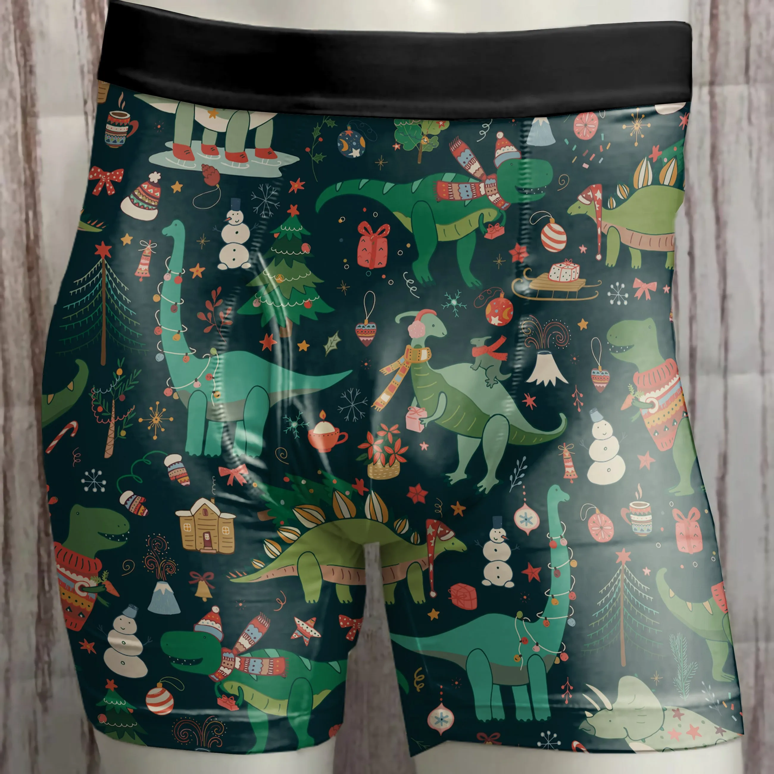 Dino Christmas in Boys Underwear