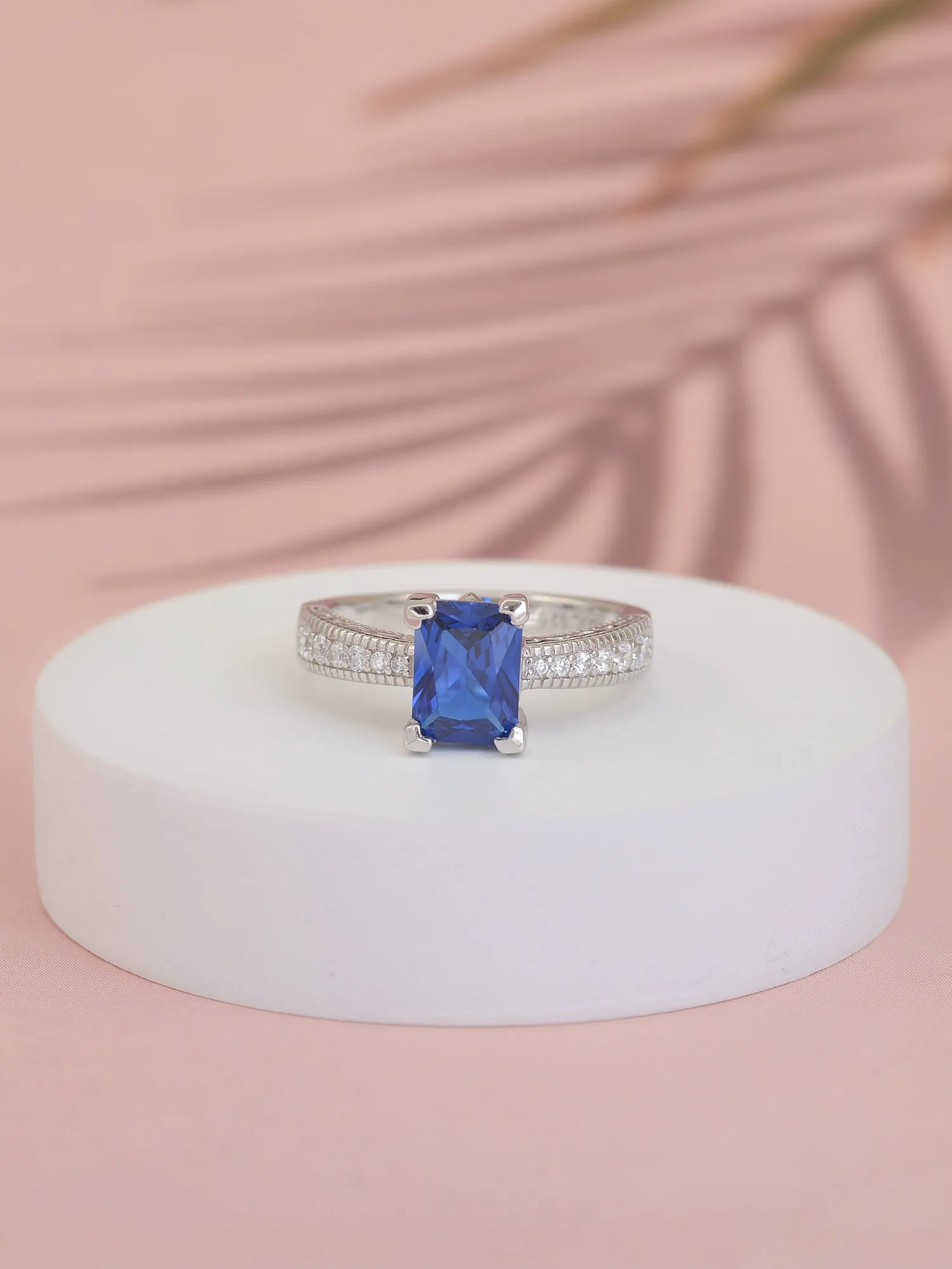 Lab Created Sapphire Women Ring