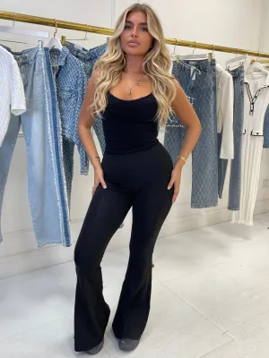 Makenna black slinky flares