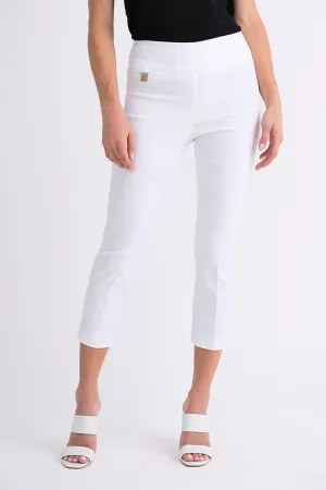 Pull On Crop Stretch Trousers <span>201536S25-WHITE<span>